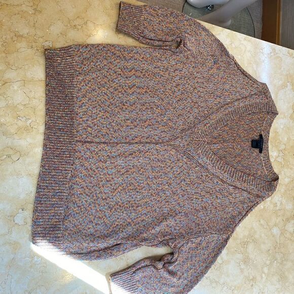 SCOOP multicolor V-neck sweater - size large - Picture 7 of 11